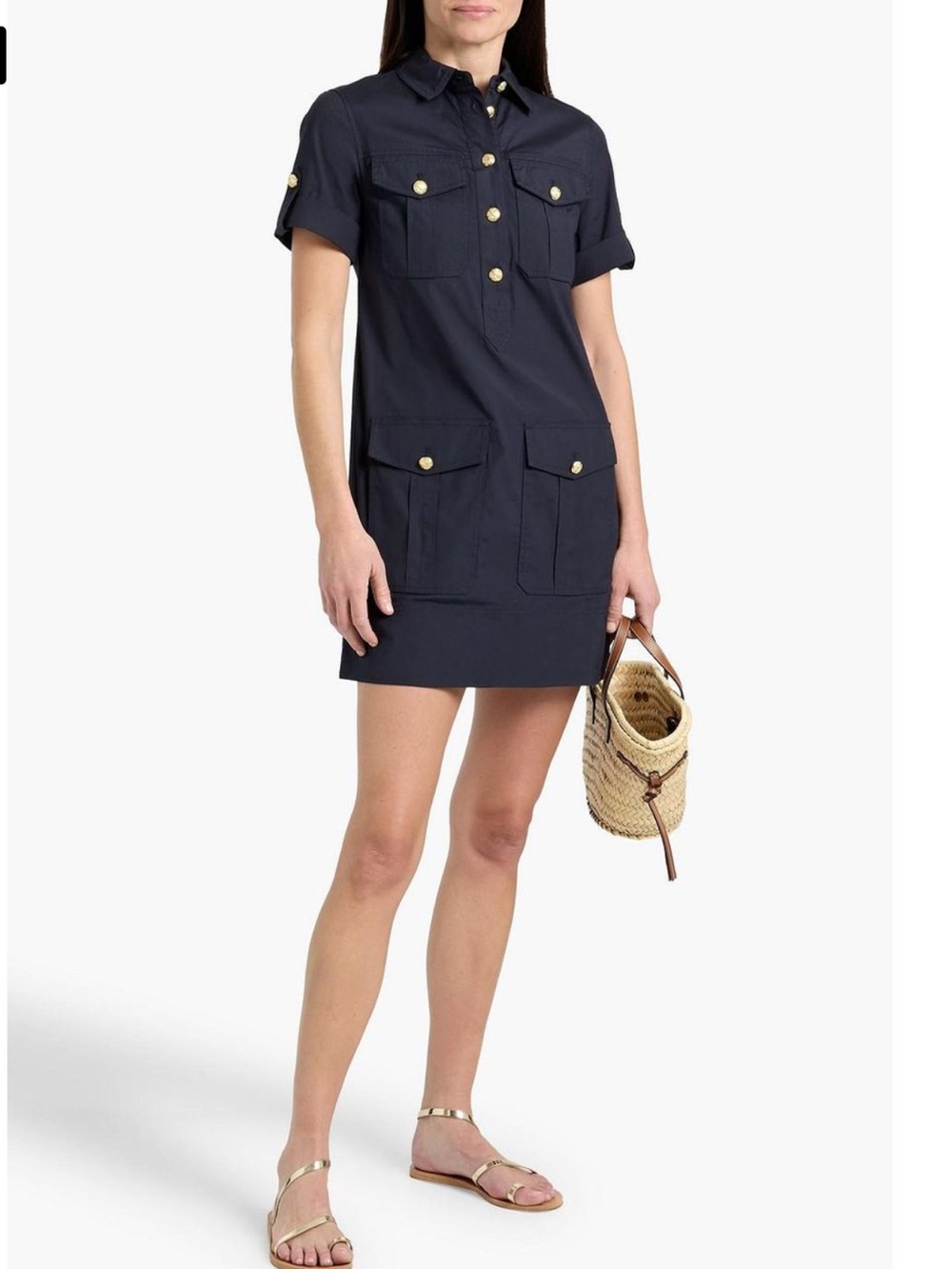 Veronica Beard Lucca Poplin Shift Mini Dress Size 10 NWOT